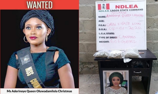 Nigeria : une miss recherchée pour trafic de drogue
